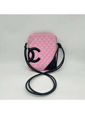 Chanel CC Logo Cambon Shoulder Bag Pink